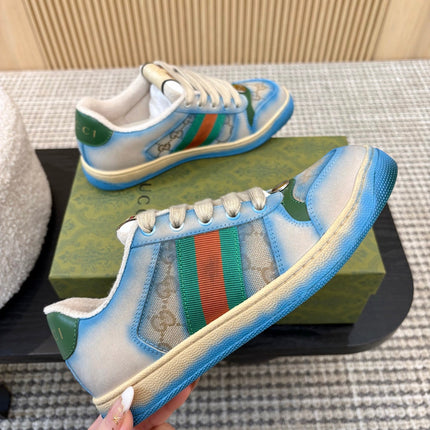 GUCCI 26S SNEAKERS IN BLUE GRADIENT CANVAS