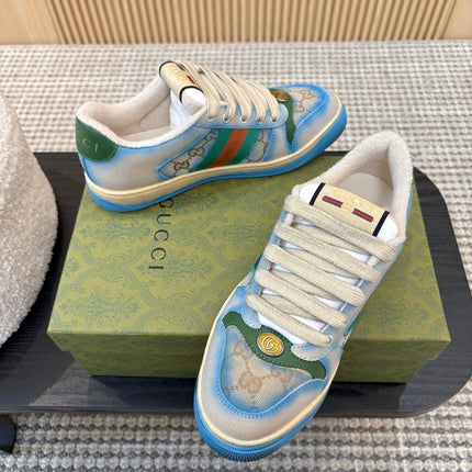 GUCCI 26S SNEAKERS IN BLUE GRADIENT CANVAS