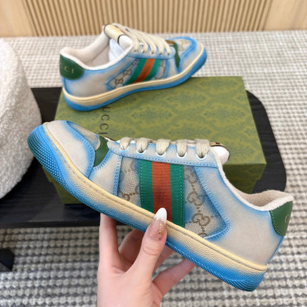 GUCCI 26S SNEAKERS IN BLUE GRADIENT CANVAS