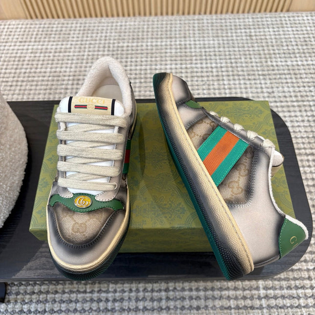 GUCCI 26S SNEAKERS IN GREY GRADIENT CANVAS