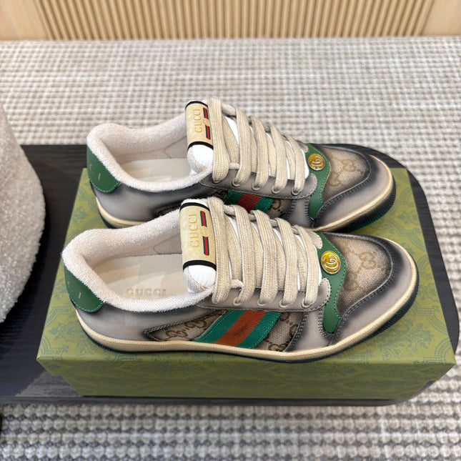 GUCCI 26S SNEAKERS IN GREY GRADIENT CANVAS