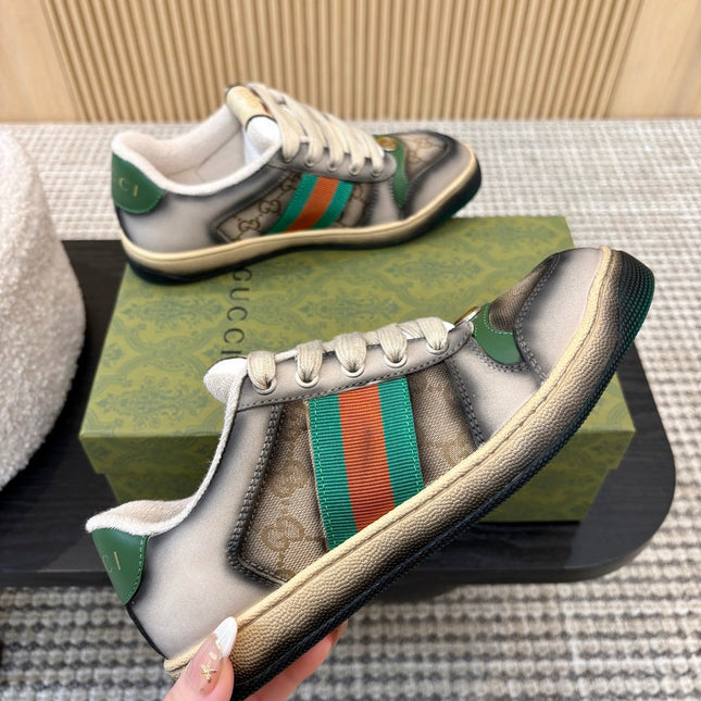 GUCCI 26S SNEAKERS IN GREY GRADIENT CANVAS