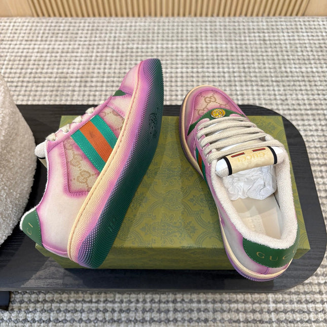 GUCCI 26S SNEAKERS IN PURPLE GRADIENT CANVAS