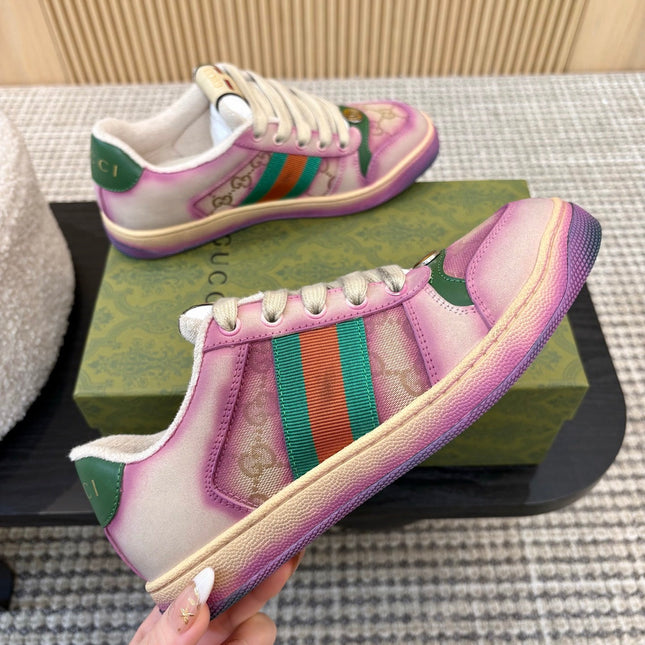 GUCCI 26S SNEAKERS IN PURPLE GRADIENT CANVAS