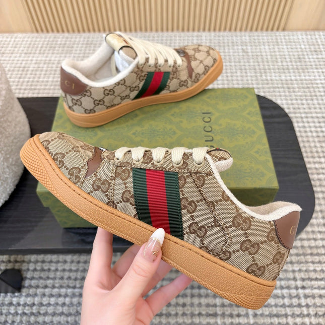 GUCCI 26S SNEAKERS IN BROWN GG CANVAS