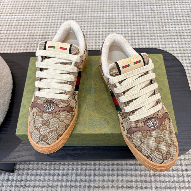 GUCCI 26S SNEAKERS IN BROWN GG CANVAS
