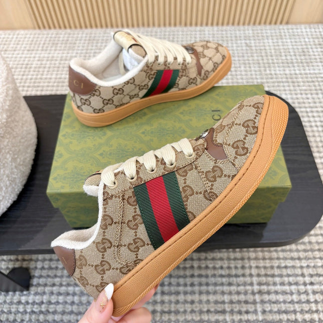 GUCCI 26S SNEAKERS IN BROWN GG CANVAS