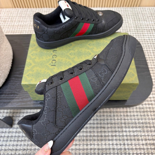 GUCCI 26S SNEAKERS IN BLACK GG CANVAS