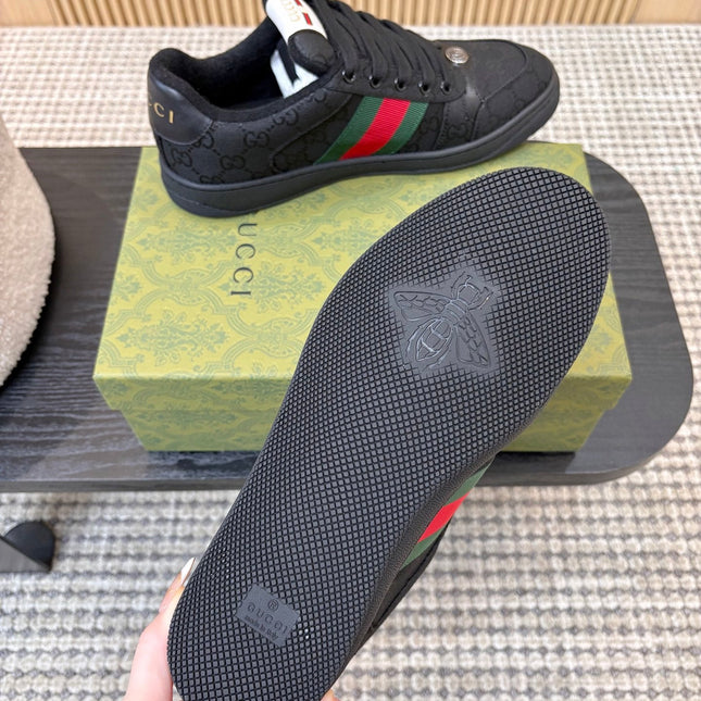 GUCCI 26S SNEAKERS IN BLACK GG CANVAS