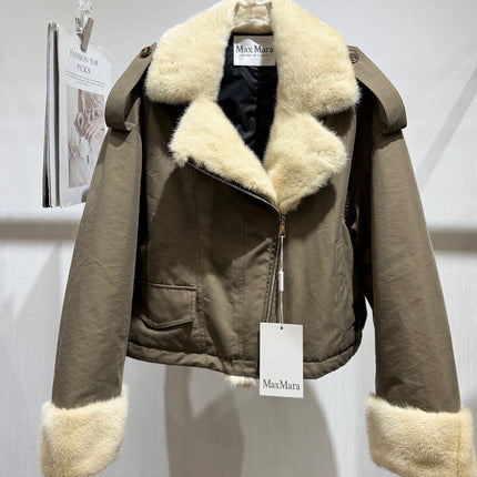 MAXMARA 26S MINK FUR-COLLAR DOWN JACKET 341