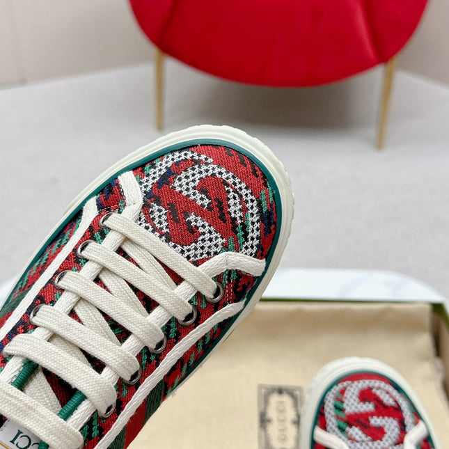GUCCI 26S LOW TOP SNEAKERS IN MULTICOLOR CANVAS STYLE 21