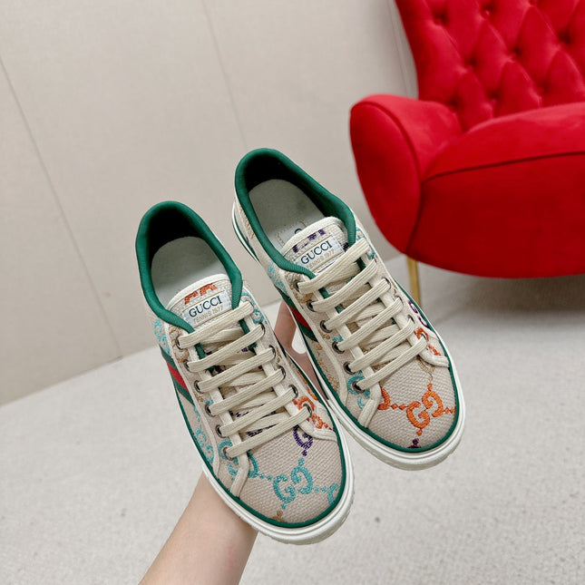 GUCCI 26S LOW TOP SNEAKERS IN MULTICOLOR CANVAS STYLE 07