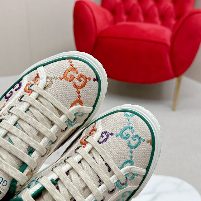 GUCCI 26S LOW TOP SNEAKERS IN MULTICOLOR CANVAS STYLE 07