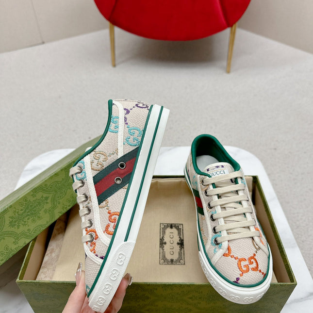 GUCCI 26S LOW TOP SNEAKERS IN MULTICOLOR CANVAS STYLE 07