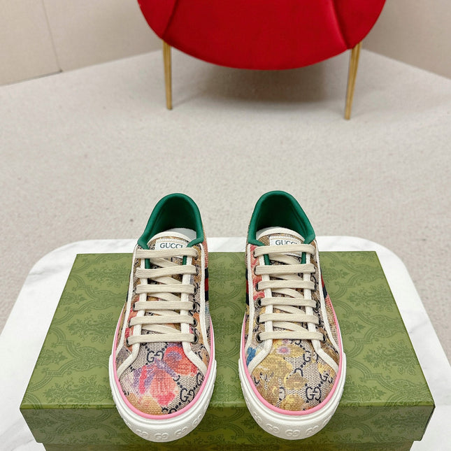 GUCCI 26S LOW TOP SNEAKERS IN MULTICOLOR CANVAS STYLE 13