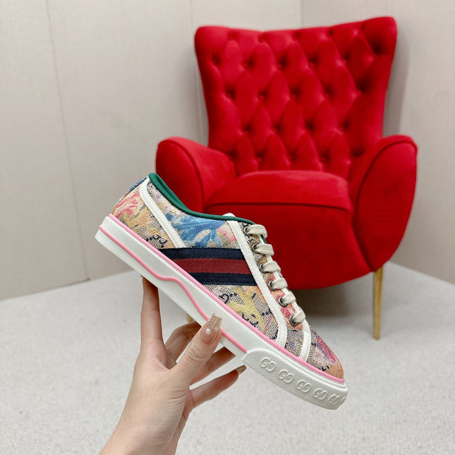 GUCCI 26S LOW TOP SNEAKERS IN MULTICOLOR CANVAS STYLE 13
