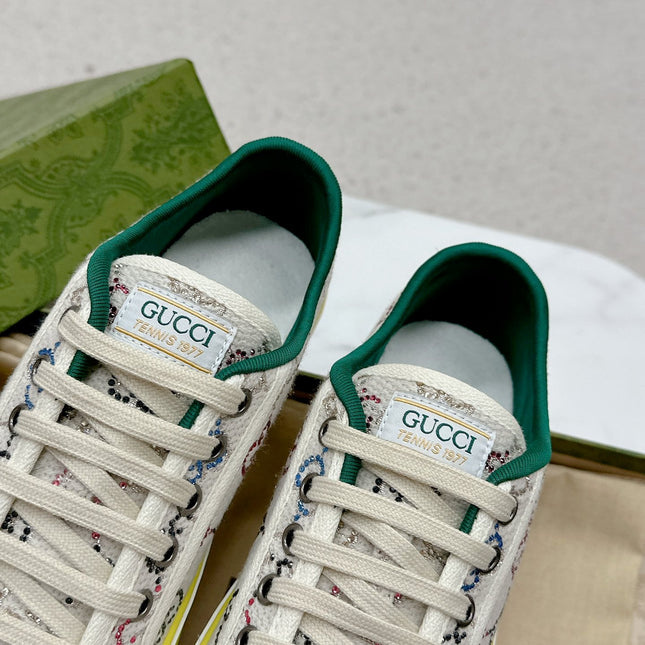 GUCCI 26S LOW TOP SNEAKERS IN MULTICOLOR CANVAS STYLE 16