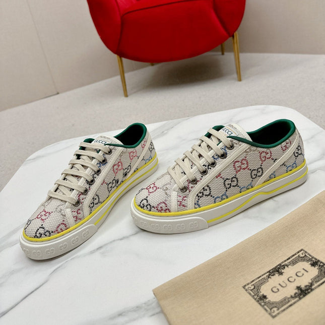 GUCCI 26S LOW TOP SNEAKERS IN MULTICOLOR CANVAS STYLE 16