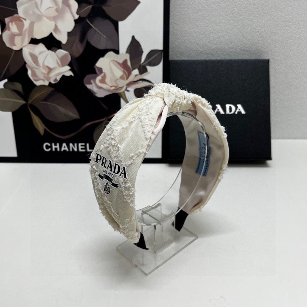 HAIRBAND IN IVORY WHITE FABRIC 381469
