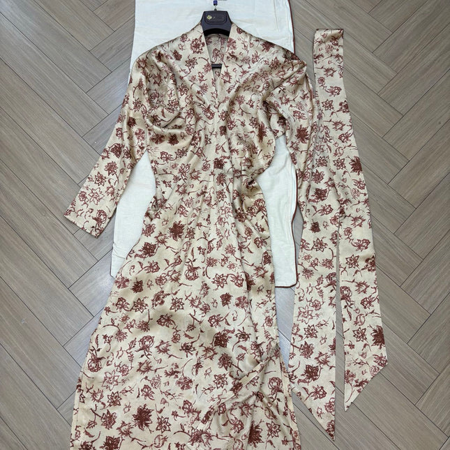 LORO PIANA 26S LONG SILK DRESS 712