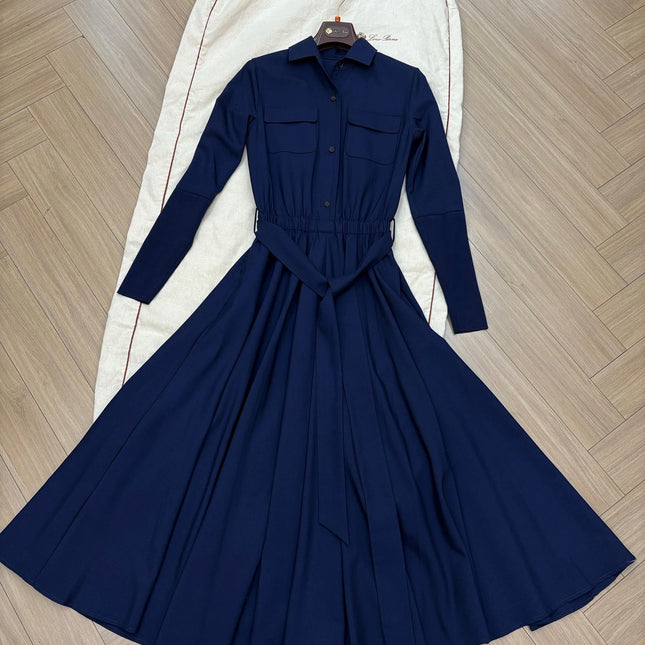 LORO PIANA 26S MAXI SHIRT DRESS 938