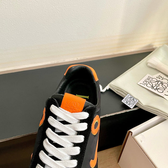 LOEWE 26S BALLET RUNNER 2.0 IN BLACK SUEDE AND NYLON