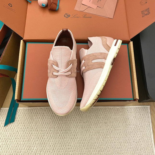LP 26S BASIC 360 FLEXY WALK SNEAKER IN PINK FABRICS AND CALFSKIN
