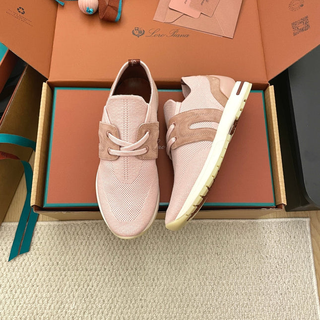 LP 26S BASIC 360 FLEXY WALK SNEAKER IN PINK FABRICS AND CALFSKIN