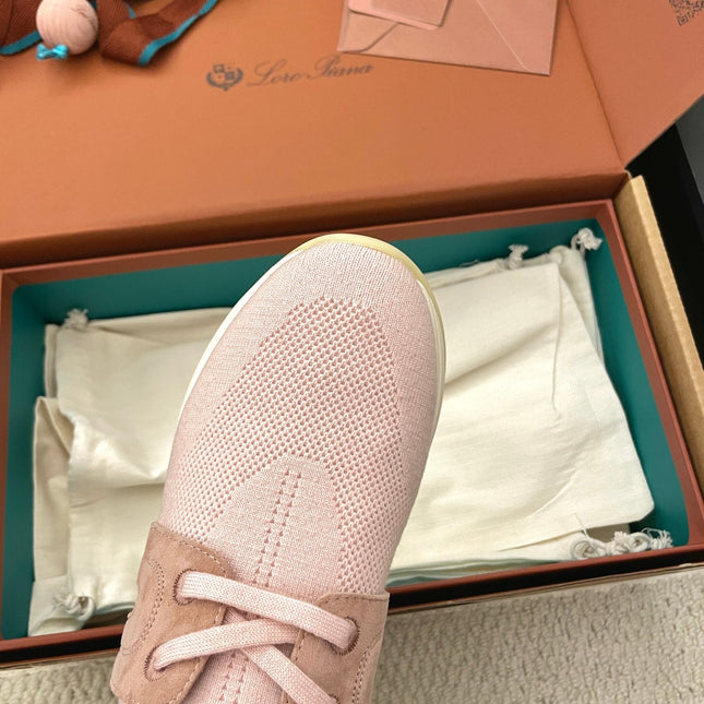 LP 26S BASIC 360 FLEXY WALK SNEAKER IN PINK FABRICS AND CALFSKIN
