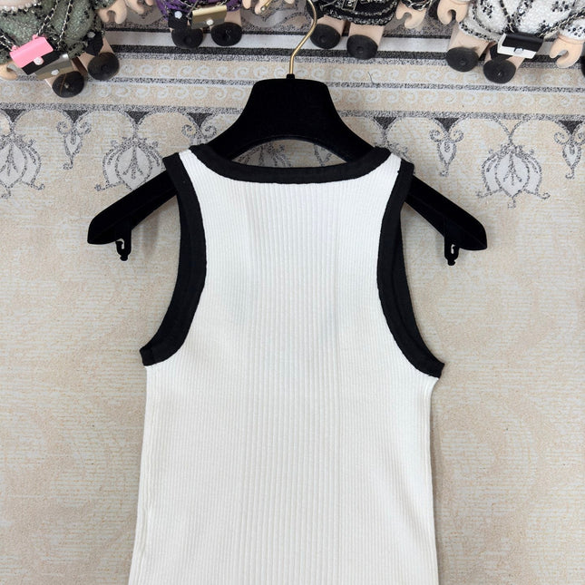 Chanel Tank Top White Wool 232743