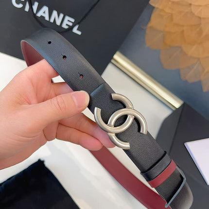 CHANEL 26S BELT 30 MM IN BLACK CALFSKIN 658696