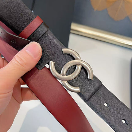 CHANEL 26S BELT 30 MM IN BLACK CALFSKIN 658696