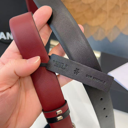 CHANEL 26S BELT 30 MM IN BLACK CALFSKIN 658696