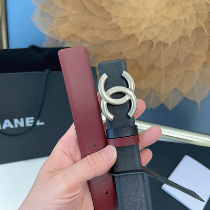 CHANEL 26S BELT 30 MM IN BLACK CALFSKIN 658696