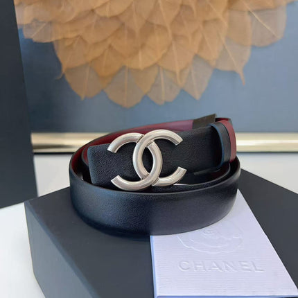 CHANEL 26S BELT 30 MM IN BLACK CALFSKIN 658696