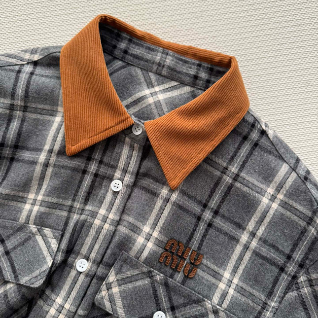 MIUMIU PLAID SHIRT STYLE 730