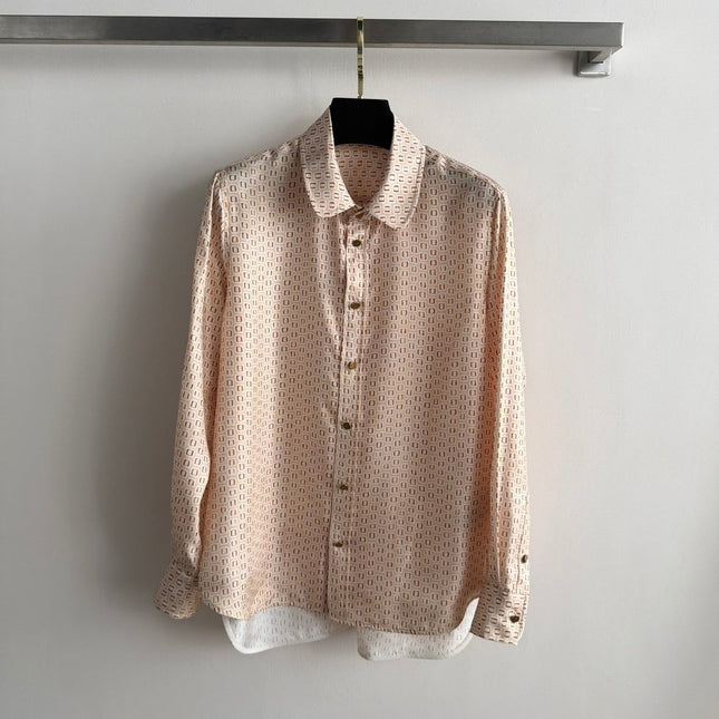 LORO PIANA 26S LONG SLEEVE SILK SHIRT 821