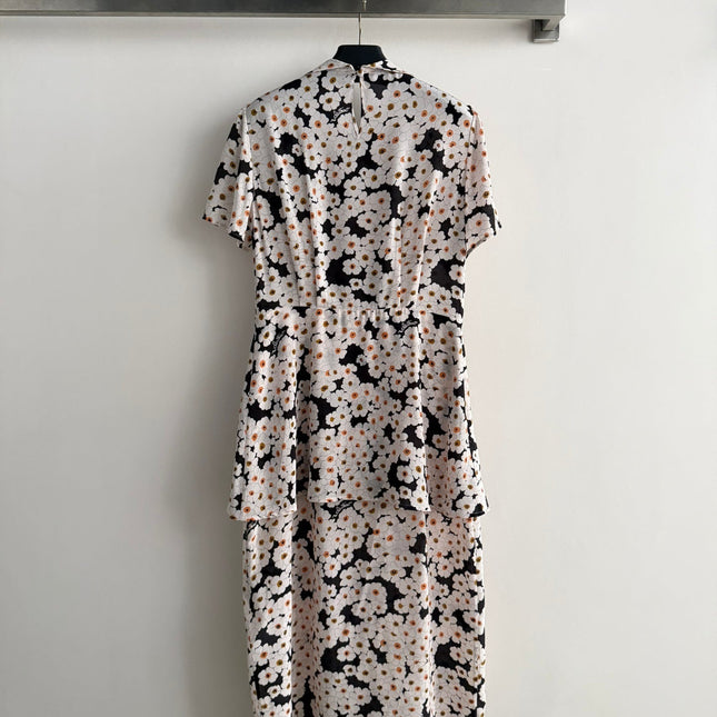 VALENTINO 26S PRINTED SILK DRESS 214