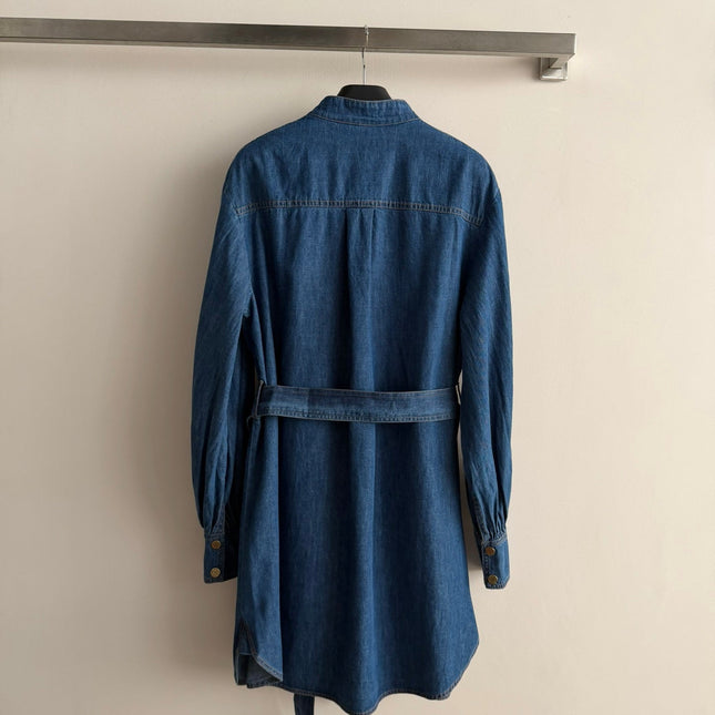 ZIMMERMANN 26S EMBROIDERED DENIM DRESS STYLE 134