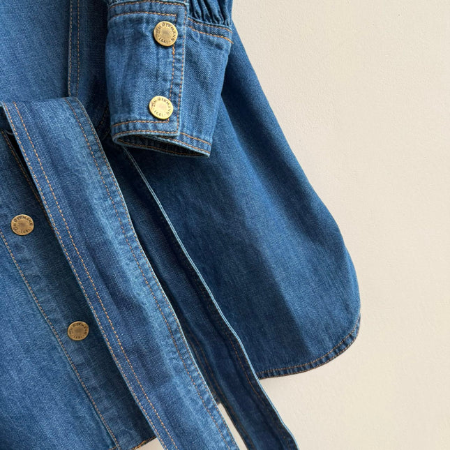 ZIMMERMANN 26S EMBROIDERED DENIM DRESS STYLE 134