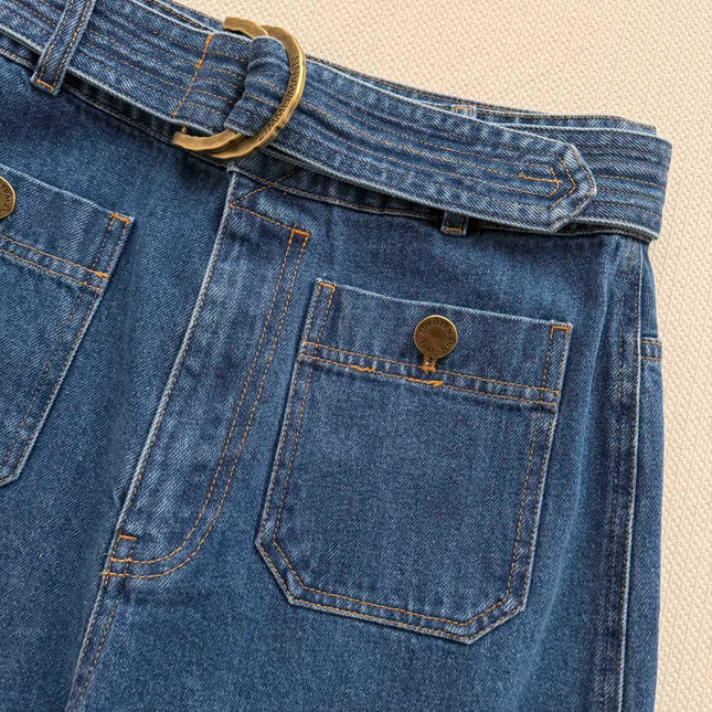 ZIMMERMANN 26S HIGH-WAIST WIDE-LEG JEANS STYLE 70