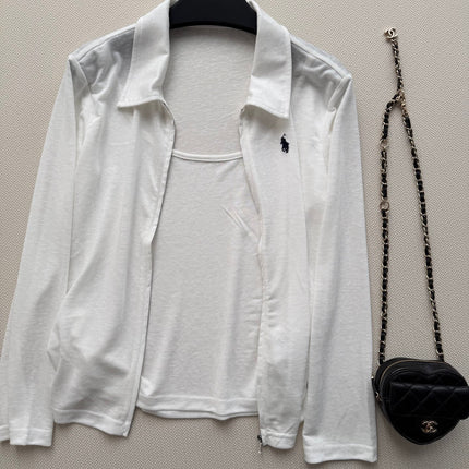 RALPH LAUREN 26S ZIP-UP LONG SLEEVE T-SHIRT 537
