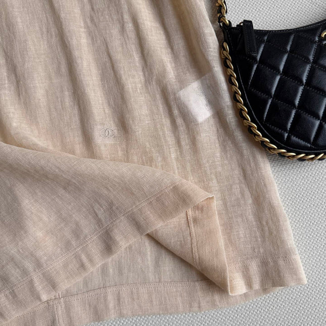 CHANEL 26S SLEEVELESS LINEN TOP STYLE 1211