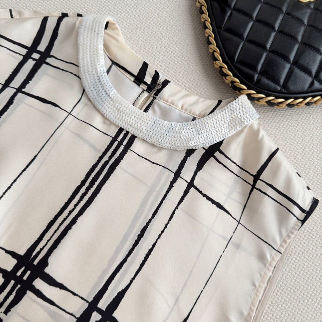 CHANEL 26S SLEEVELESS SILK TOP STYLE 1210