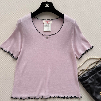 CHANEL 26S SHORT-SLEEVED KNIT SHIRT STYLE 1188