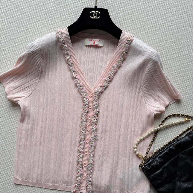 CHANEL 26S SHORT-SLEEVED KNIT SHIRT STYLE 1173