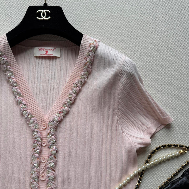 CHANEL 26S SHORT-SLEEVED KNIT SHIRT STYLE 1173