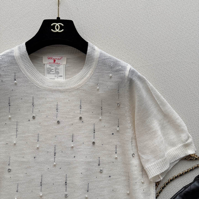 CHANEL 26S SHORT-SLEEVE KNIT TOP STYLE 1156