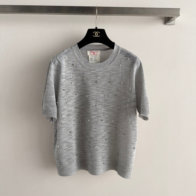 CHANEL 26S SHORT-SLEEVE KNIT TOP STYLE 1155