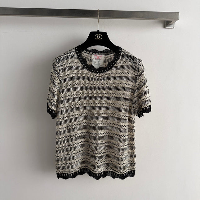CHANEL 26S SHORT-SLEEVE KNIT TOP STYLE 1154